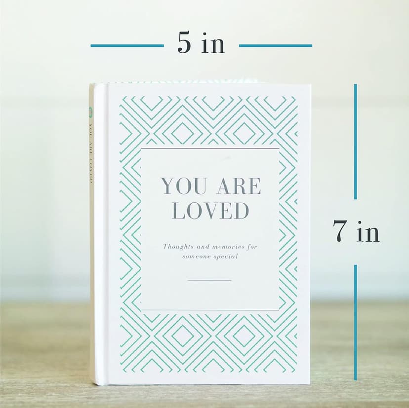 Gratbook You Are Loved Book, Personalized Why I Love You book, Easy Prompts to get your feelings on paper, Perfect for Mom, Wife, Sister, Boyfriend, Loved One, Quality Hardcover, 5 in x 7 in (White)