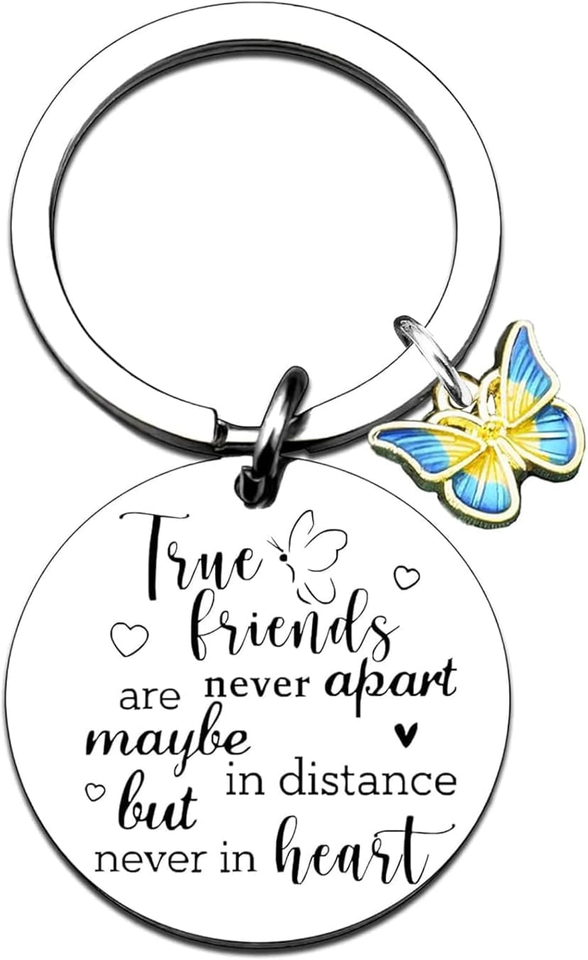 Friends Keychain Friendship Gifts For Women Bff Bestie Best Friend Birthday Gifts for Women Long Distance Gift For Woman Friend Female Best Friends Birthday Christmas Gift Small