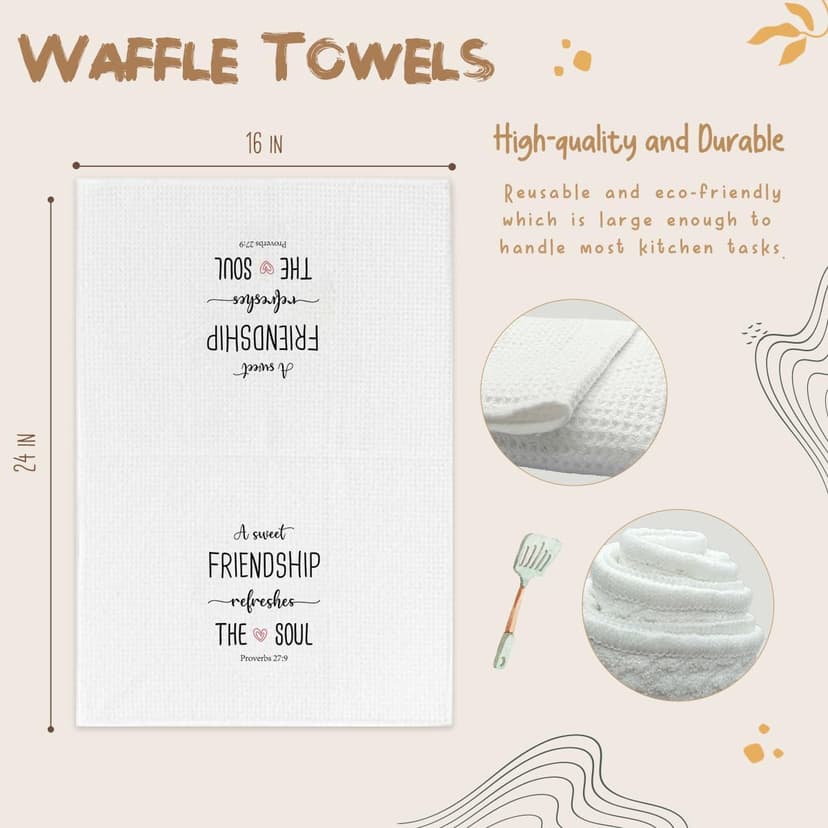 A Sweet Friendship Refreshes The Soul, Christian Gifts for Women Friends, Friendship Gifts for Christian Kitchen Towel Hand Towels, Hostess Gifts