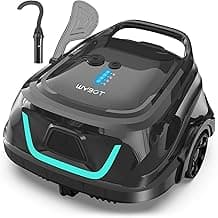 (2025 Upgraded) WYBOT A1 Pool Vacuum for Above Ground Pool, Automatic Cordless Robotic Pool Cleaner with 120 Mins, Double Filters, LED Indicator, 2.5H Charging, Ideal for Plat Pools