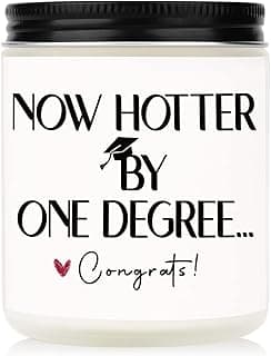 Graduation Gifts for Women, Her- Handmade Lavender Natural Soy Wax Candle (7oz)- 2025 College, Phd, Masters Degree Graduation Gifts for Him