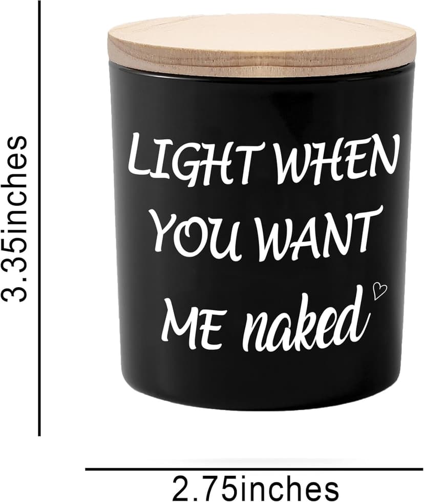 BFJLIFE Gifts for Him Men Funny Unique Anniversary Valentines Day Christmas Birthday Romantic Gag White Elephant Gifts for Boyfriend Husband Men Adults Stocking Stuffers Sandalwood Scented Soy Candle