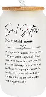 Friendship Gifts for Women Friends, Gifts for Friends Female, Gifts for Best Friend - Gifts for Sister - Sister Birthday Gifts - Galentines Day, Valentines Gifts for Friends - 16 Oz Can Glass