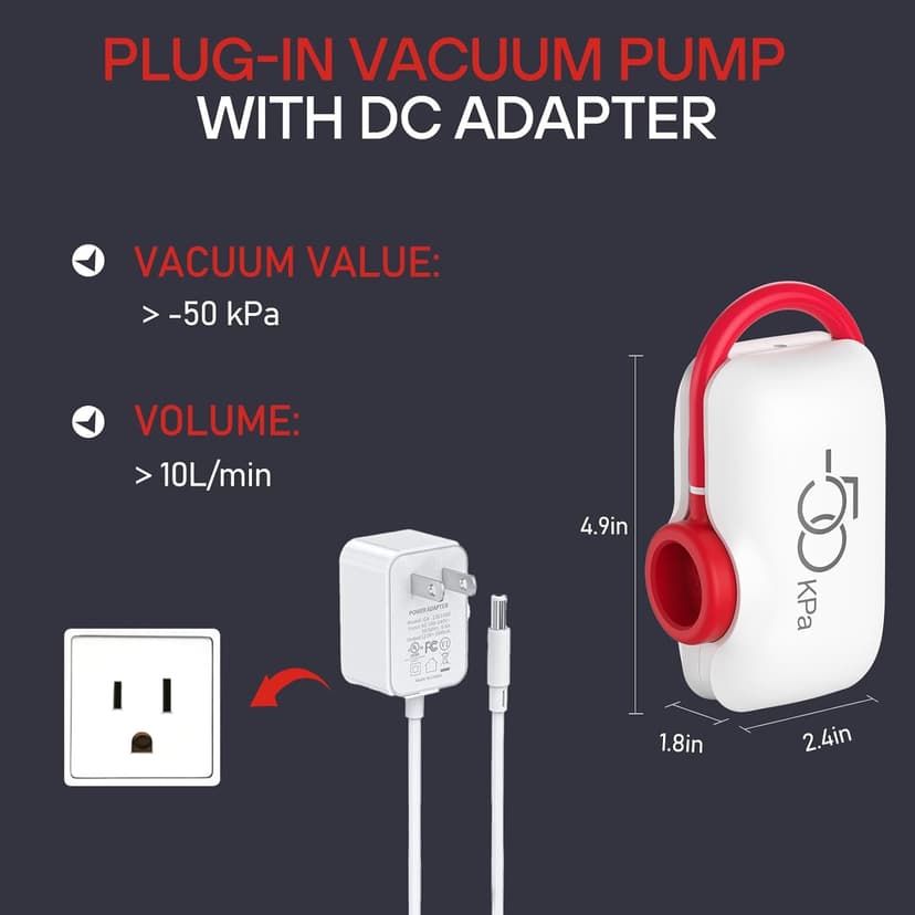 VMstr 12 Pack Vacuum Seal Bags for Clothing Travel, Carry-on Size for Luggage Compression Packing, Space Saver Bags with High Pressure Electric Pump (DC Power)