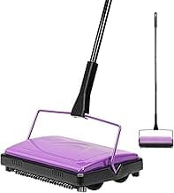Yocada Carpet Sweeper Cleaner for Home Office Low&Undercoat Carpets Rugs Pet Hair Dust Scraps Paper Small Rubbish Cleaning with a Brush