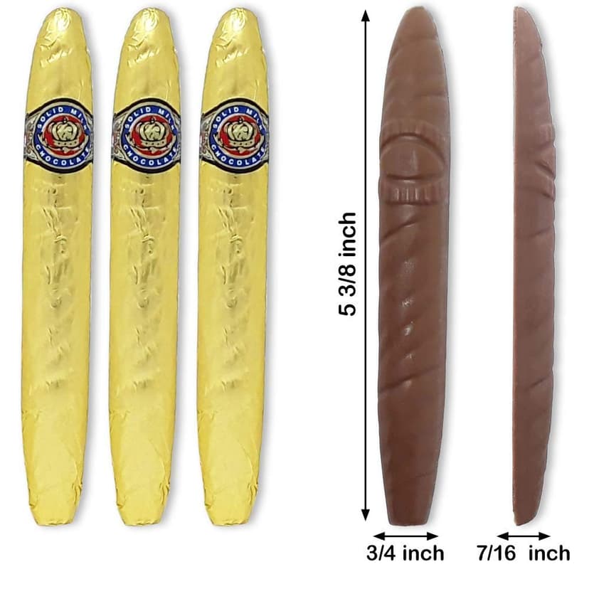 Madelaine Solid Premium Milk Chocolate Cigar Gift Box - Made with Fresh Milk, Cocoa Bean & Swiss-Formulated Chocolate - Ideal for Father's Day - 24 Count Individually Wrapped in an Elegant Hard Box