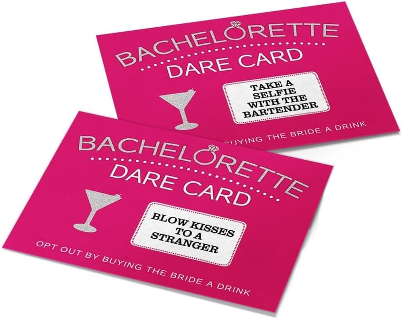 Printed Party Bachelorette Dare Card Scratch Off Game, Girls Night Out, 20 Cards
