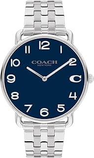 Coach Elliot 2H Quartz Watch for Men - Stainless Steel Wristwatch - Classic, Minimalist - Water Resistant 3 ATM/30 Meters - Premium Fashion Timepiece for Everyday Wear - 41mm