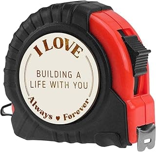 Gossby Gift for Husband, Boyfriend - I Love Building A Life with You Tape Measure - Christmas, Valentines, Anniversary Tool Gift for Him - Men Gift for Husband, Boyfriend from Wife, Girlfriend