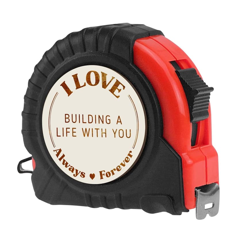 Gossby Gift for Husband, Boyfriend - I Love Building A Life with You Tape Measure - Christmas, Valentines, Anniversary Tool Gift for Him - Men Gift for Husband, Boyfriend from Wife, Girlfriend