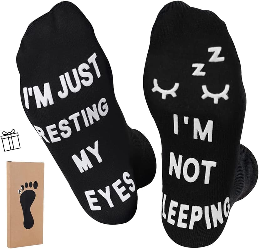 ZXGXLAW Birthday Gifts for Dad,Men Husband Grandpa Women idea Fathers Day Christmas Im Not Sleeping Funny Socks