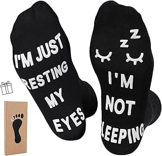 ZXGXLAW Birthday Gifts for Dad,Men Husband Grandpa Women idea Fathers Day Christmas Im Not Sleeping Funny Socks