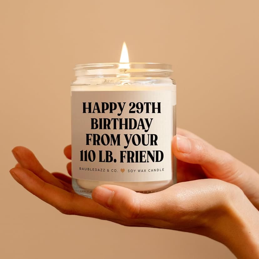 BaubleDazz Funny Best Friend Birthday Gifts for Women- Handmade Lavender Soy Wax Candle- Happy 30th, 40th, 50th, 60th,70th Birthday Gifts for Women, Friend, Her, Bestie (7oz)