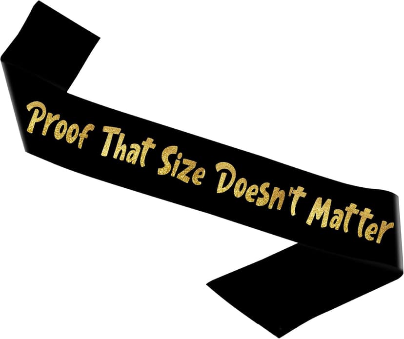 Size Doesnt Matter Groom Sash - Bachelor Party Supplies, Favors, Games and Decorations