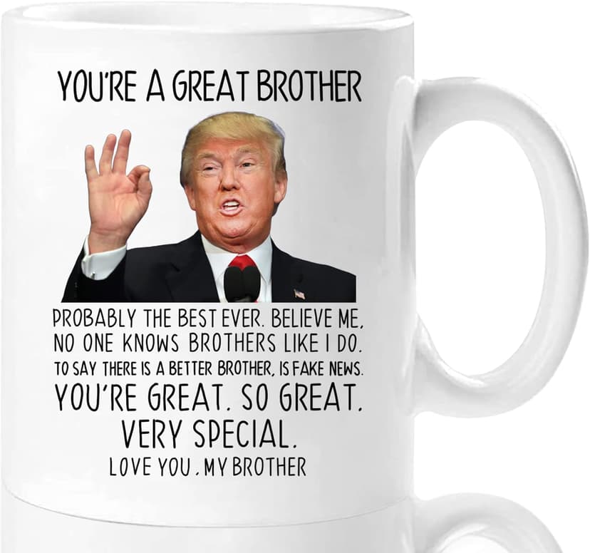 Aurahouse You're A Great Brother Mug, Birthday Gag Gifts for Brother, Christmas, Father's Day Gifts for Brothers Adult, Funny Big Bro Present Ceramic Coffee Cup (White, 11oz)