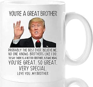 Aurahouse You're A Great Brother Mug, Birthday Gag Gifts for Brother, Christmas, Father's Day Gifts for Brothers Adult, Funny Big Bro Present Ceramic Coffee Cup (White, 11oz)