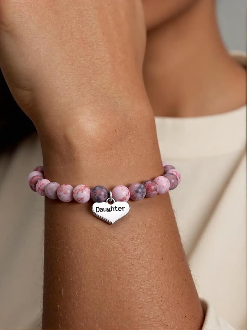 iWenSheng Daughter Gift from Mom Dad - Inspirational Daughter's Bracelet from Mother Father, Birthday Christmas Graduation Gifts for Daughters