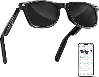 AI Glasses for Men & Women, Smart Glasses Powered by ChatGPT, AI Real-time Translation with 145 languages, 11H Music Play, Bluetooth Sunglasses with Polarized Lens, UV Protection for Daily Use, Travel