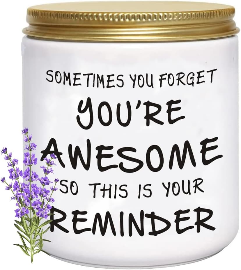 BFJLIFE Candles Gifts for Women Inspirational Unique Valentines Mothers Day Christmas Birthday Gifts for Her Sister Best Friend Wife Girlfriend Stocking Stuffers for Women Lavender Scented Candle