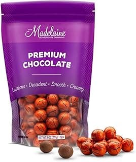 Madelaine Basketball Party Favors - 40 Individually Wrapped Milk Chocolate Basketball Candy - Basketball Team Gifts & Decorations (1/2 LB)