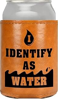 White Elephant Gifts for Adults Leather Can Cooler for Men Christmas Stocking Stuffers Gifts for Dad From Daughter Son Fathers Day Birthday Gag ldeas Funny Retirement Gift Tactical Koozie