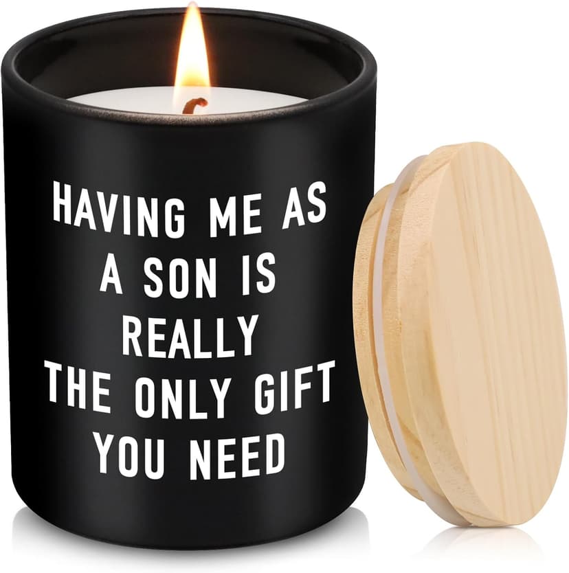 Fathers Day Dad Gifts from Son, Personalized Father's Day Gift Ideas, Funny Birthday Gifts for Dad Gift Father Papa Step Dads New Daddy Presents Cool, Happy Fathers Day, Birthday, Christmas, Candles