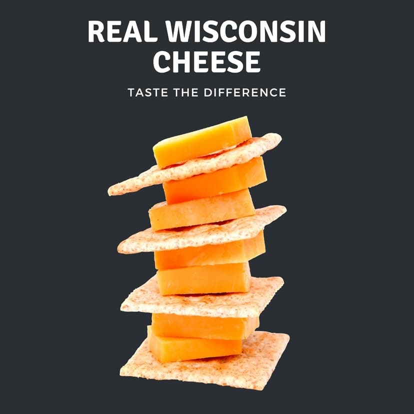 Wisconsin Cheese Company - Specialty 100% Wisconsin Cheese Block Assortment Sampler - (Pack of 7 Blocks) Cheddar, Pepper Jack, Swiss, Gouda, Salami, Smoked Cheddar & Tomato Basil | Locally Sourced | Perfect for Parties, Charcuterie Boards and Birthday Gifts | Great Birthday Gift for Cheese Lovers
