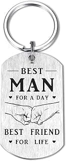 Alotozo Wedding Day Keychain - Bridal Shower Gifts for Bride Groom Groomsmen Bridesmaid Maid of Honor Father