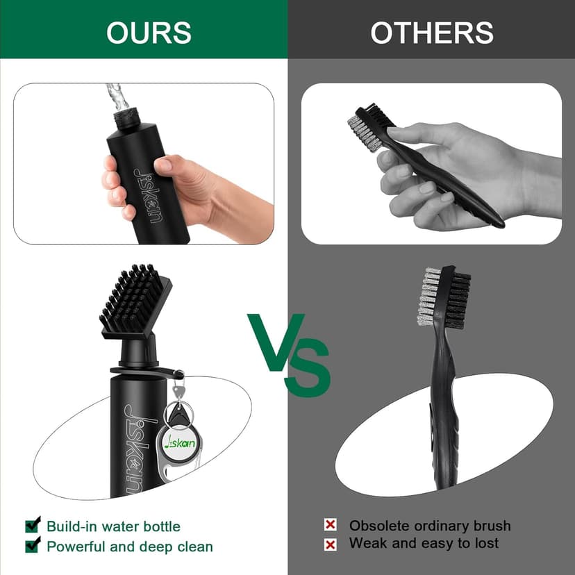 Pro Golf Club Brush Cleaner with Retainer Clip and Squeeze Water Bottle 7.5 Inches Holds 4 Ounces of Water, Essentials Golf Accessories for Men, Best Golf Gifts for Men