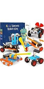 STEM Kits for Kids Crafts 6-8 8-12, Boys Gifts Toys for 6 7 8 Year Old Boy Birthday Gift Ideas, STEM Toys Crafts 6+ 7+ yr, Robotics Science Kits Activities Robot Building Age 8-10 9 10 11 12 13 14