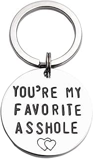 LParkin You're My Favorite Asshole Keychain Funny Man Gift Valentines Day for Husband Boyfriend Gifts