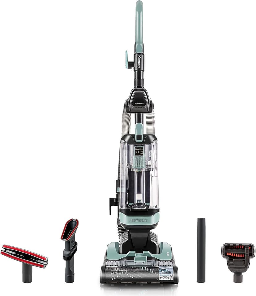 Kenmore DU1275 Bagless Upright Vacuum Lightweight Carpet Cleaner with 4 Height Adjustment, Hair Eliminator brushroll, Pet HandiMate & 2 Cleaning Tools