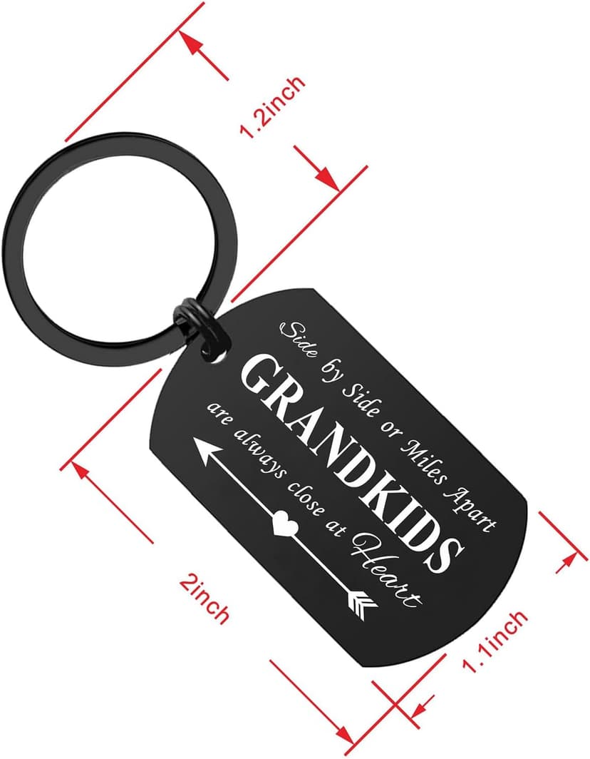 ENGZHI Grandpa Birthday Gifts Grandpa Keychain - Drive Safe I Love You Gifts from Grandkids - Grandfather Fathers Day Christmas Keepsake