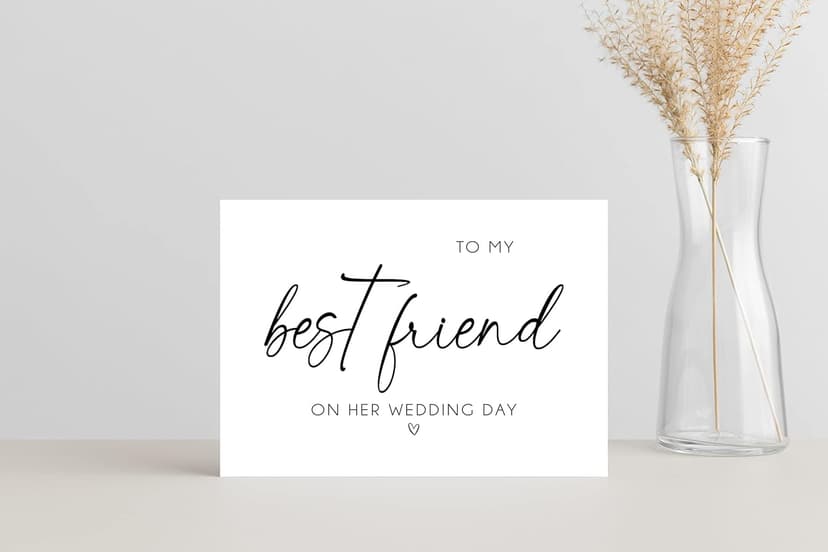Wedding Card For Bride - To My Best Friend Wedding Gift For Her - Best Friend Gift - Congratulations Handmade Cards For Bride - Bestie