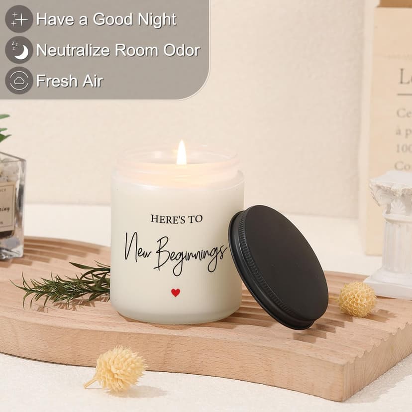 New Beginnings Gifts for Women Going Away Gifts for Coworkers Women Leaving Farewell for Coworkers Moving Away for Friends Divorce Housewarming Scented Candles Lavender