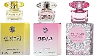 Versace Perfume Gift Set for Women – Mini Variety Gift Set Trio Collection – Absolu, Bright Crystal, Yellow Diamond