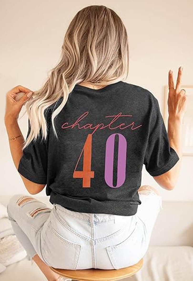 40th Birthday Gift for Women Vintage 1985 Shirt Letter Print Retro Party Tops Casual Short Sleeve Tee