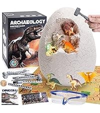Jumbo Dino Egg Dig Kit, Dinosaur Toys for Kids 5-7 8-12 with 12 Dinosaurs, Dinosaur Toys for 5 6 7 8 Year Old Boy Birthday Gift, Dinosaur Eggs Excavation Gifts for 5 6 7 Year Old Boy Girl