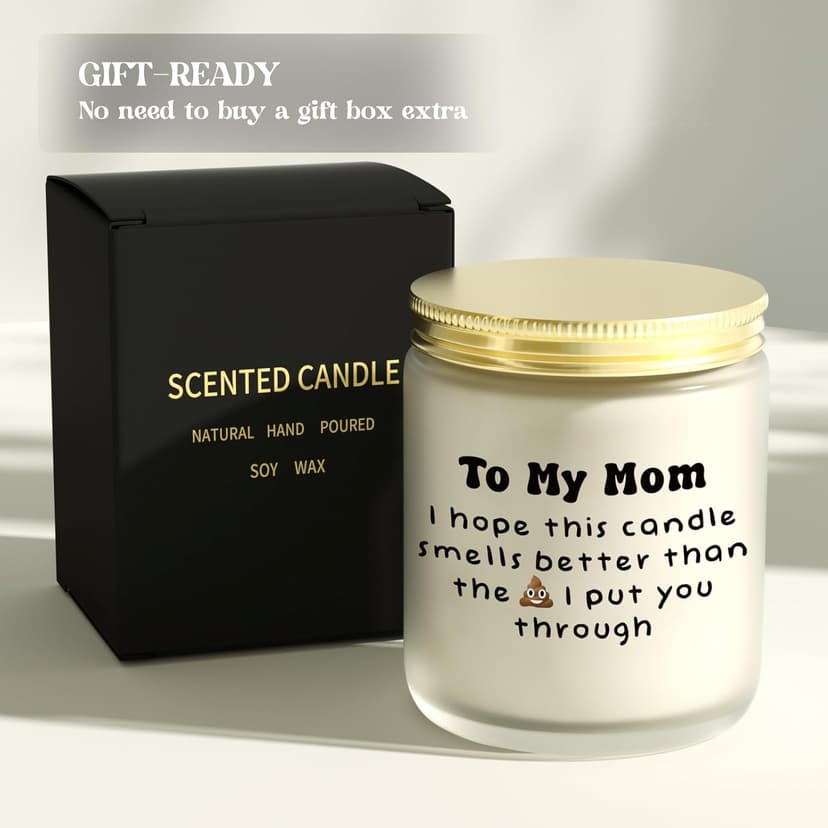 Lavender Scented Mom's Funny Christmas Candle
