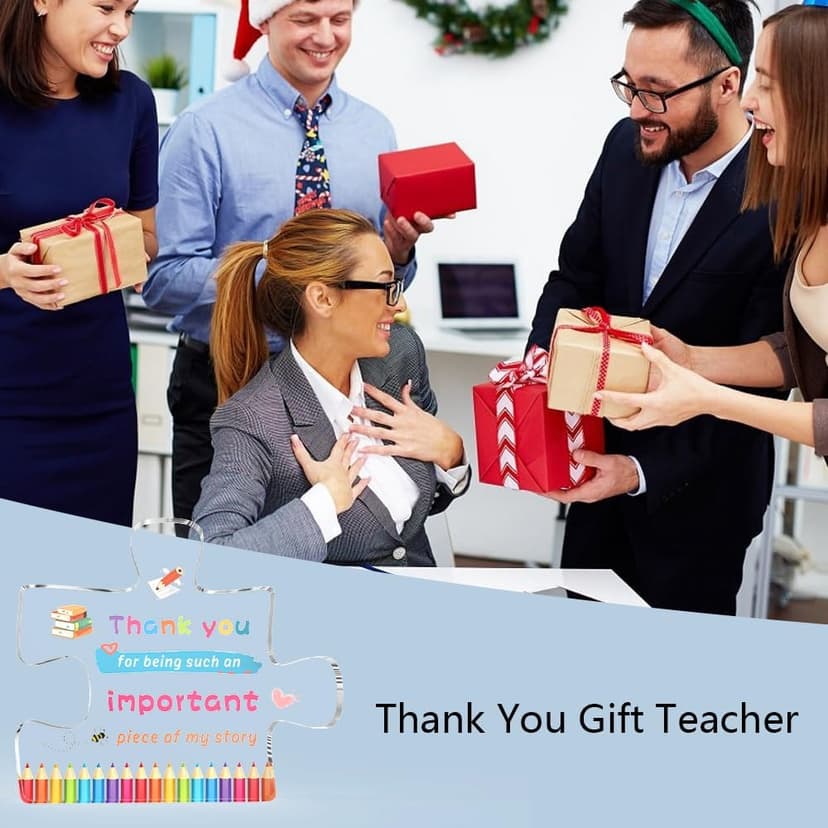 Gifts for Teachers - Teacher Christmas Gift,Teachers Appreciation Gifts for Women,End of Year Thank You Teacher Acrylic Decor Valentines Day Retirement Graduation Birthday Gift