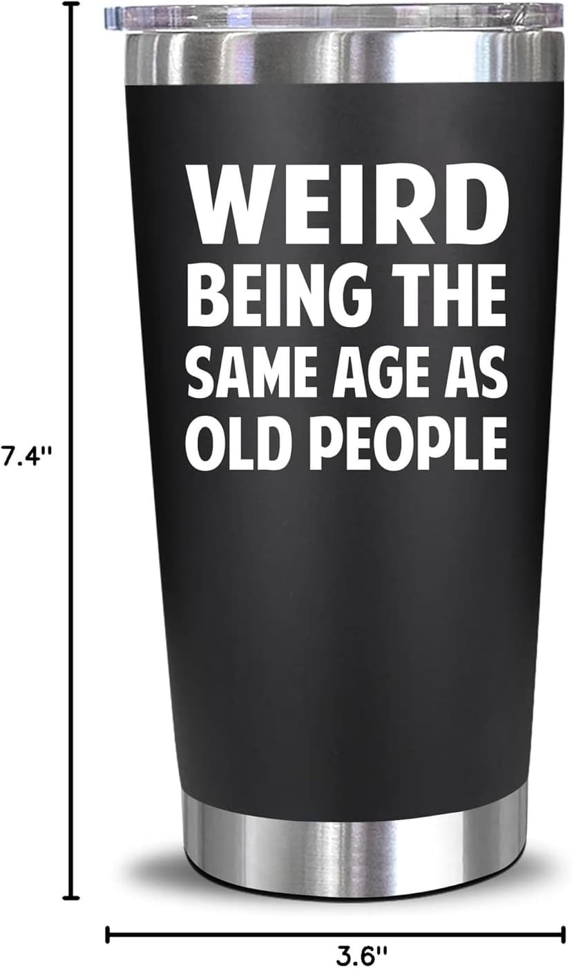 NewEleven Gifts For Men, Women - Funny Gag Gifts Ideas For Dad, Mom, Grandpa, Grandma, Husband, Wife, Uncle, Him - 40th 50th 60th 70th 80th Birthday Gifts For Men Women – 20 Oz Tumbler