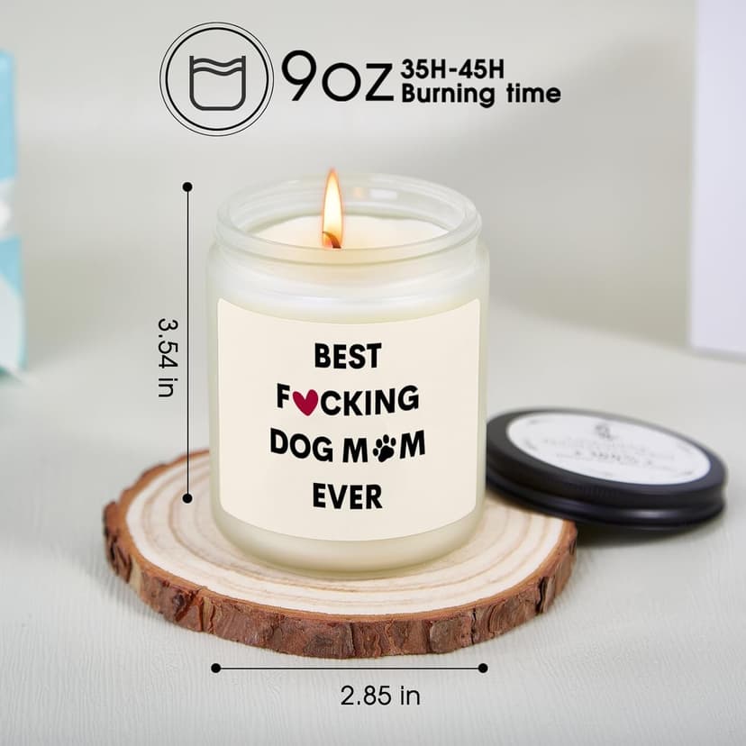Kosmickiss Dog Mom Gifts for Women, Funny Dog Lovers Gifts for Women, Birthday Christmas Mothers Day Gift, Handmade Soy Wax Candle