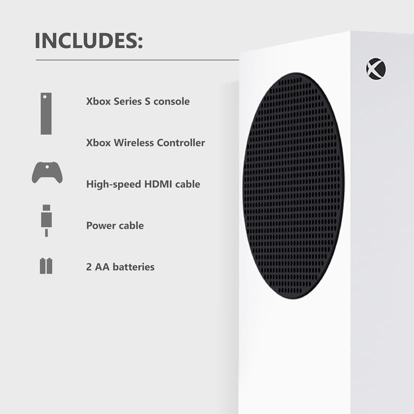 Xbox Series S - All Digital Gaming Console - 512GB SSD - Includes Xbox Wireless Controller - 120FPS - Robot White