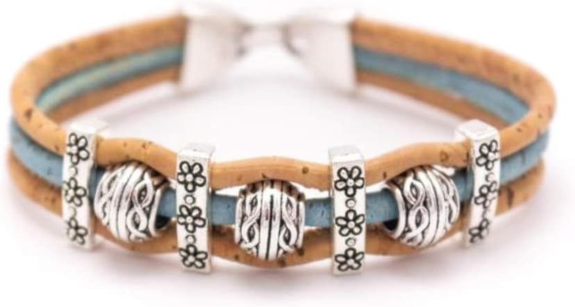 Handmade Cork Bracelet, Vegan Organic Eco Friendly Gift, from Portugal, Very Stylish, Waterproof, Durable, Lightweight