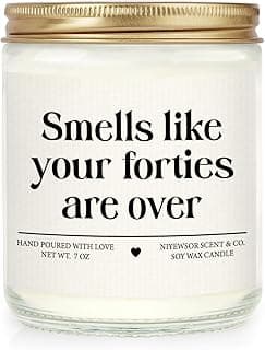 Niyewsor 50th Birthday Gifts for Her Him, Fifty Birthday Candle, 1975 50th Birthday Decorations for Women Men, 50 Year Old Bday Gifts for Friend, Sister, Mom, Dad, Handmade, 7oz