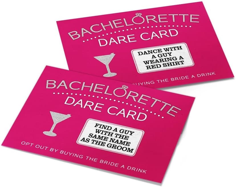 Printed Party Bachelorette Dare Card Scratch Off Game, Girls Night Out, 20 Cards