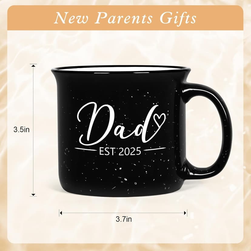 Maustic Mom and Dad Mugs, New Parents Gifts for Couples, New Mom and Dad Gifts for Expecting First Time Parents, 15 Oz