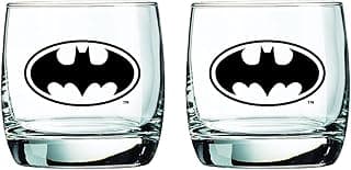 Batman Whiskey Glasses - 10 oz. Capacity - Classic Design - Heavy Base