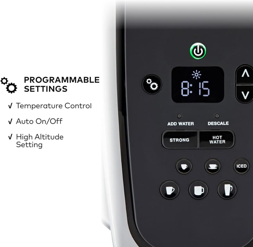 Keurig K-Elite Single Serve K-Cup Pod Coffee Maker, with Strength and Temperature Control, Iced Coffee Capability, 8 to 12oz Brew Size, Programmable, Brushed Silver