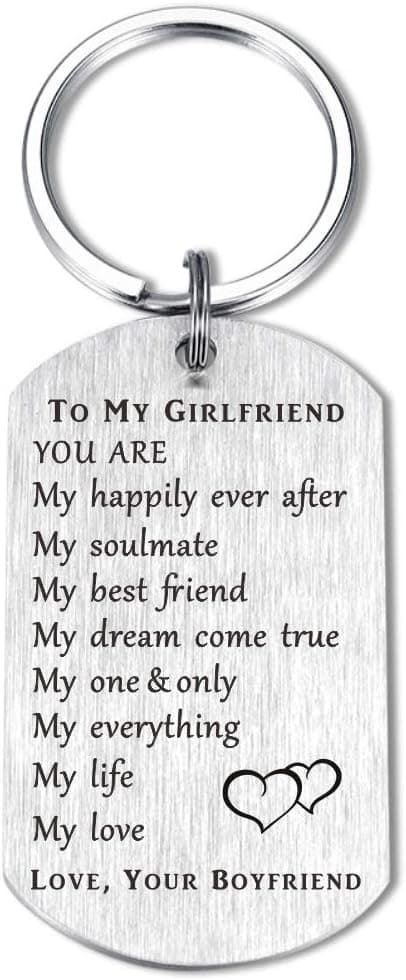 CPLJW Boyfriend Girlfriend BF GF Keychain Gifts for Anniversary Birthday Valentine Wedding Christmas Meaningful Presents